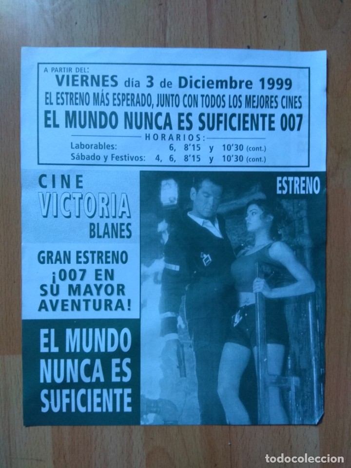 Cine: PROGRAMA DE CINE local -- el mundo nunca es suficiente 007 - Foto 2