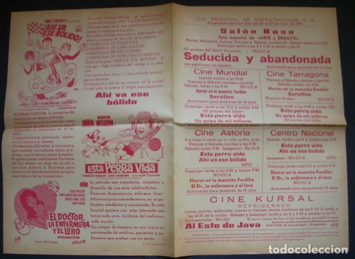 Cine: PROGRAMA DE MANO. AL ESTE DE JAVA, ESTA PERRA VIDA, HORROR EN LA MANSION FORDIKE. IGUALADA, 1970 - Foto 1