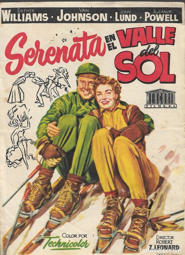 Cine: PROGRAMA DE CINE - SERENATA EN EL VALLE DEL SOL - ESTHER WILLIAMS, VAN JOHNSON - 1957. - Foto 1