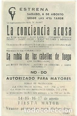 Cine: PROGRAMA CINE LA CONCIENCIA ACUSA - Foto 2