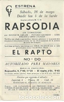 Cine: PROGRAMA CINE RAPSODIA - Foto 2