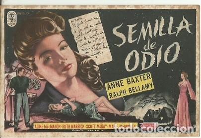 Cine: PROGRAMA CINE SEMILLA DE ODIO - Foto 1