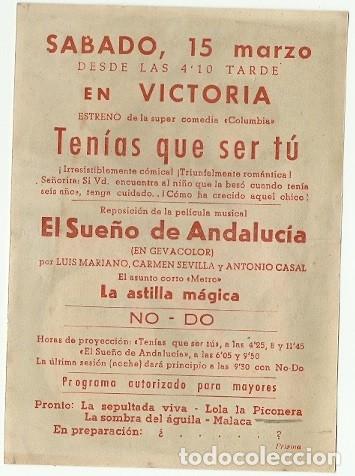 Cine: PROGRAMA CINE TENIAS QUE SER TU - Foto 2