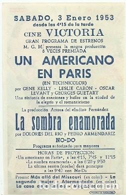 Cine: PROGRAMA CINE UN AMERICANO EN PARIS - Foto 2