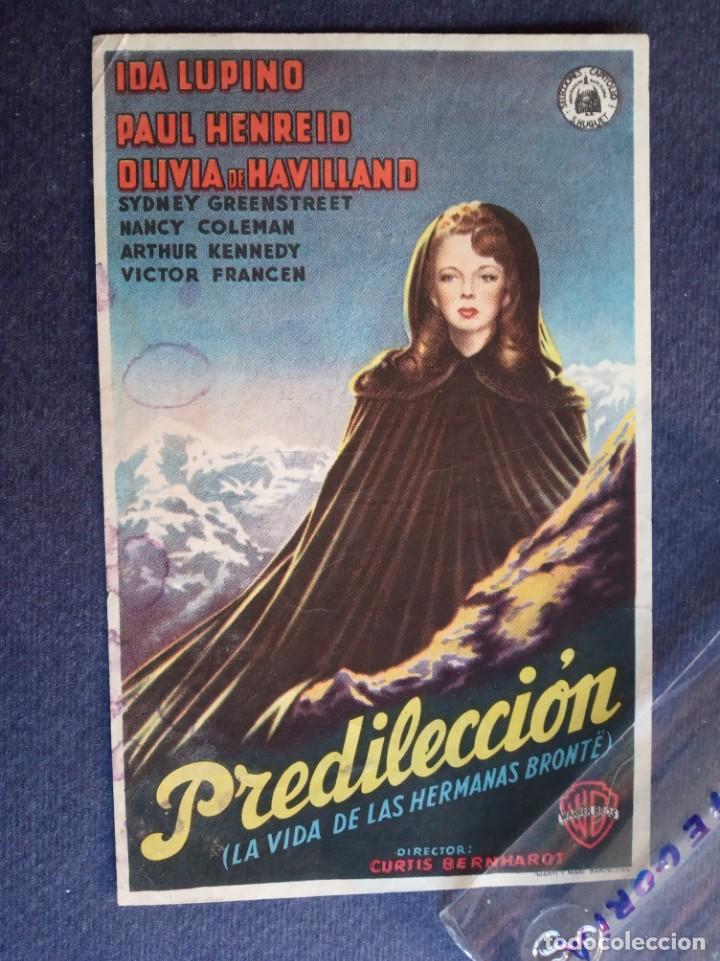 Cinema: folleto de mano - predileccion - publicidad salon romea castellon a&ntilde;o 1949