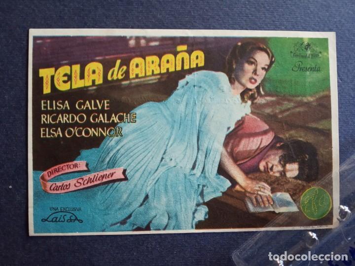 Cinema: folleto de mano - tela de ara&ntilde;a - publicidad salon romea - castellon a&ntilde;o 1948