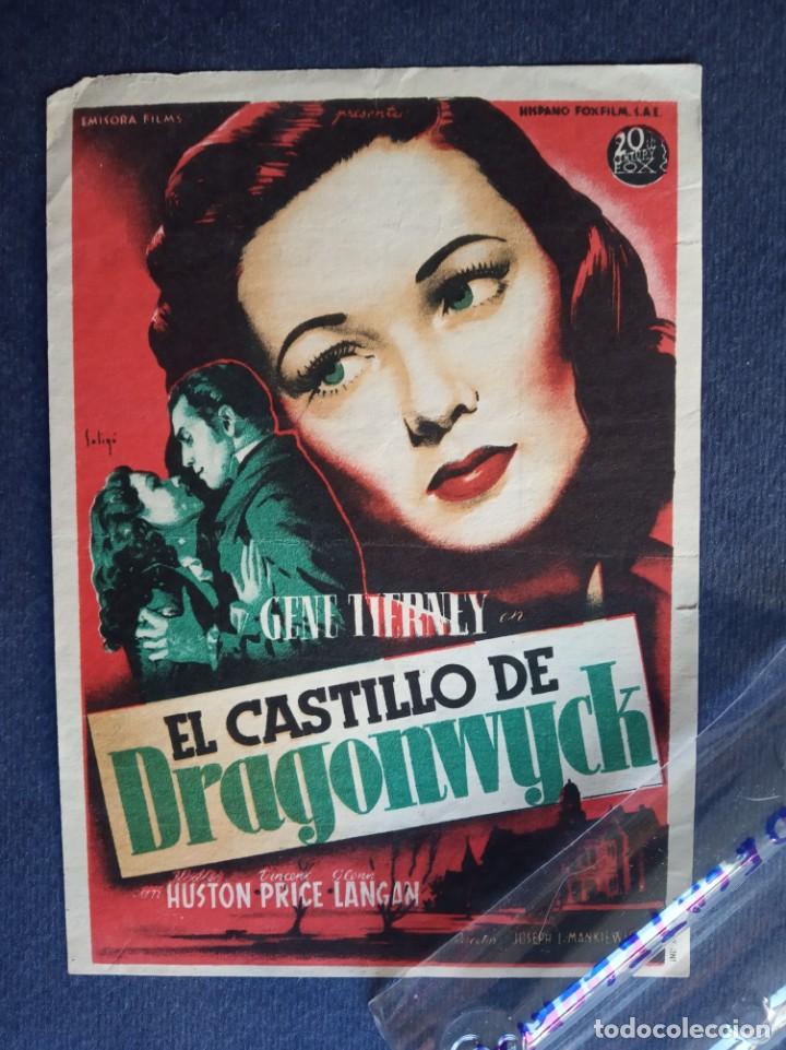 Cinema: folleto de mano - el castillo de dragonwyck - publicidad capitolio - castellon a&ntilde;o 1948