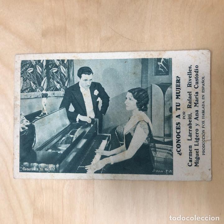 Folhetos de m&atilde;o de filmes antigos de cinema: Antiguo programa de cine, conoces a tu mujer?, produccion de fox, a&ntilde;os 30