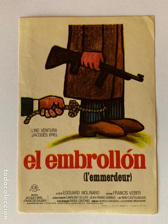 Cine: FOLLETO DE CINE EL EMBROLLON. SIN PUBLICIDAD. - Foto 1