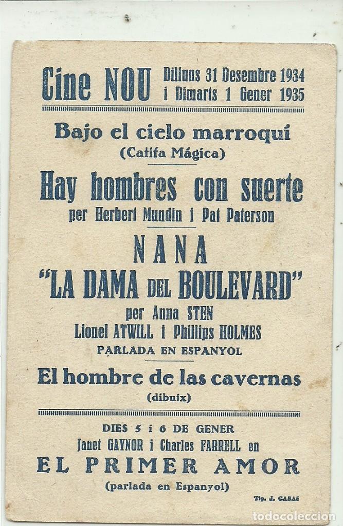 Cine: (PG-190468)PROGRAMA LA DAMA DE BOULEVARD - CINE NOU - A&Ntilde;O 1934 y 35 - Foto 2
