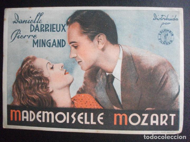 Folhetos de m&atilde;o de filmes antigos de cinema: MADEMOISELLE MOZART, DANIELLE DARRIEUX
