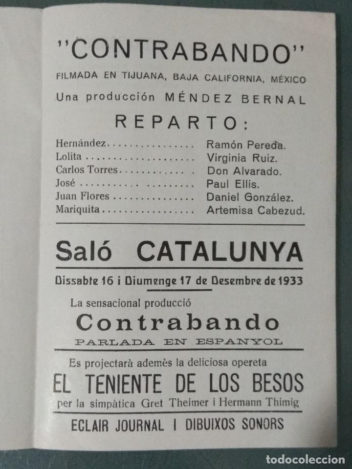Cine: CONTRABANDO - 1933 - PROGRAMA COMPLETO DESPLEGABLE - Foto 1