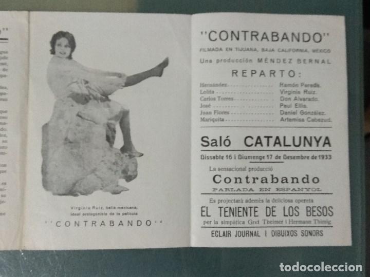 Cine: CONTRABANDO - 1933 - PROGRAMA COMPLETO DESPLEGABLE - Foto 2