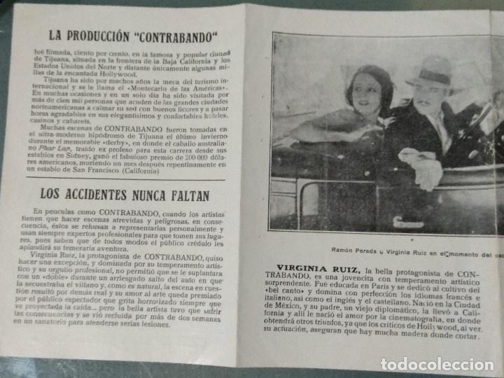 Cine: CONTRABANDO - 1933 - PROGRAMA COMPLETO DESPLEGABLE - Foto 5