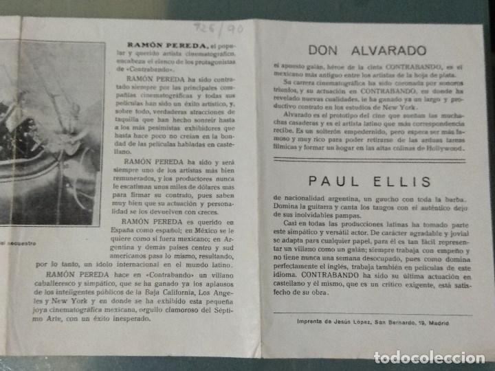 Cine: CONTRABANDO - 1933 - PROGRAMA COMPLETO DESPLEGABLE - Foto 6