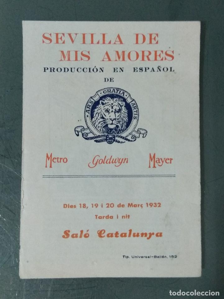 Cine: SEVILLA DE MIS AMORES - 1932 - PROGRAMA DOBLE MUY RARO - Foto 3