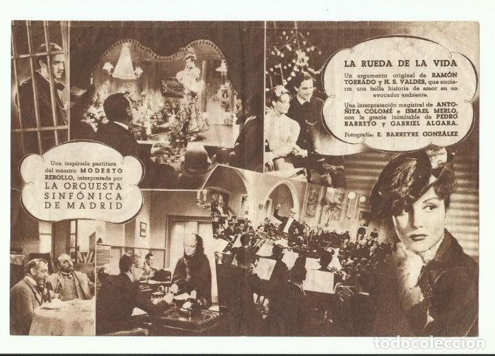 Cine: Programa Original de Mano La rueda de la vida A&ntilde;o 1942 - Foto 2