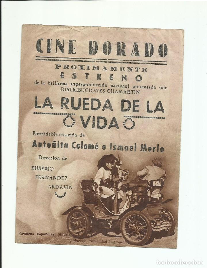 Cine: Programa Original de Mano La rueda de la vida A&ntilde;o 1942 - Foto 3