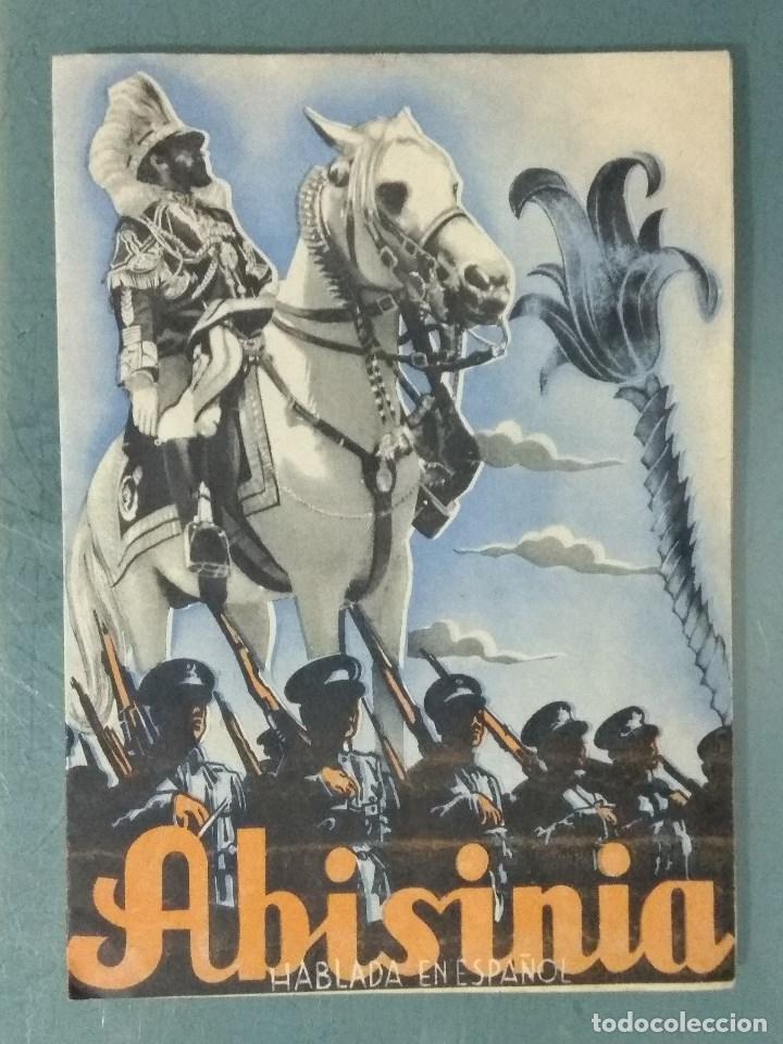 Cine: ABISINIA - 1936 - PROGRAMA DE MANO DOBLE DE CINE - Foto 1