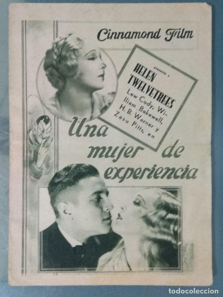Cine: UNA MUJER DE EXPERIENCIA - PROGRAMA DOBLE DE MANO - Foto 1