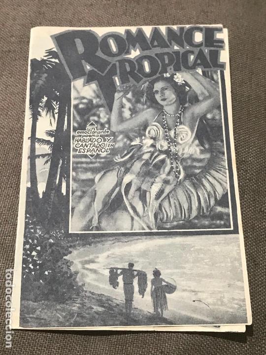 Cine: ROMANCE TROPICAL - DOBLE - JORGE RODRIGUEZ, RAQUEL Y ERNESTINA CAMINO SIN PUBLI