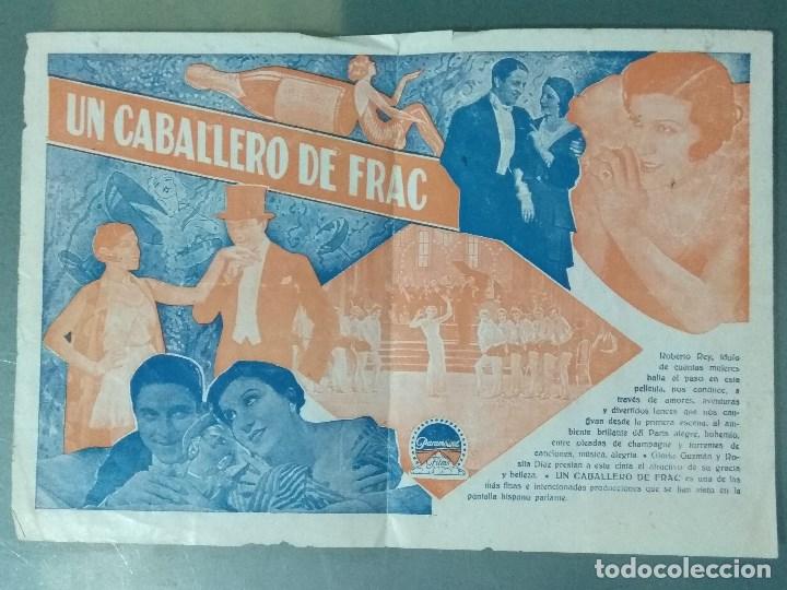 Cine: UN CABALLERO DE FRAC (1931). PROGRAMA DOBLE DE MANO. - Foto 2