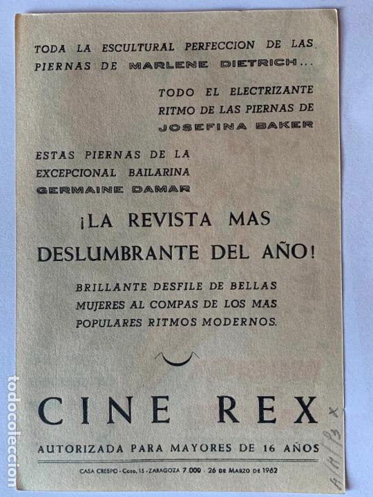 Cine: PROGRAMA DE CINE M&Uacute;SICA EN LA SANGRE. CINE REX (ZARAGOZA). - Foto 2