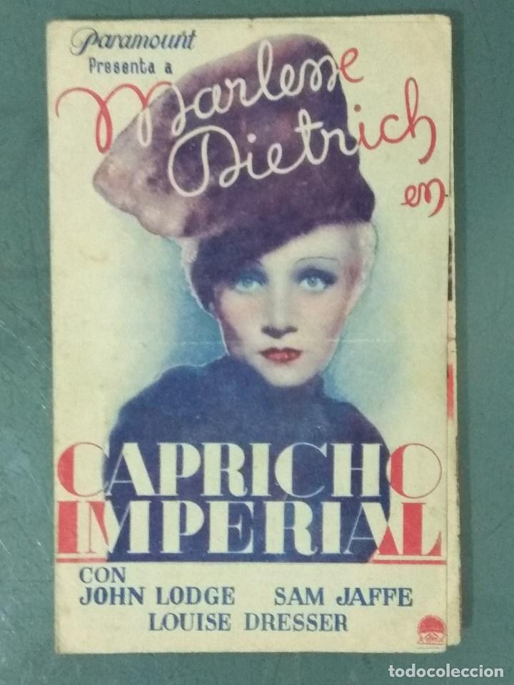 Cine: CAPRICHO IMPERIAL (1935) (MARLENE DIETRICH) PROGRAMA DE MANO DOBLE. - Foto 1