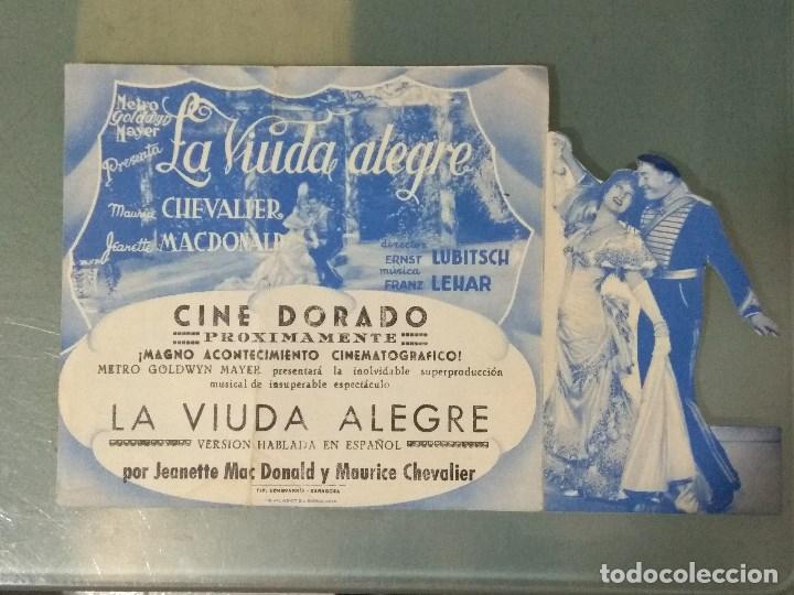 Cine: LA VIUDA ALEGRE - PROGRAMA DE MANO TROQUELADO, DOBLE. - Foto 3