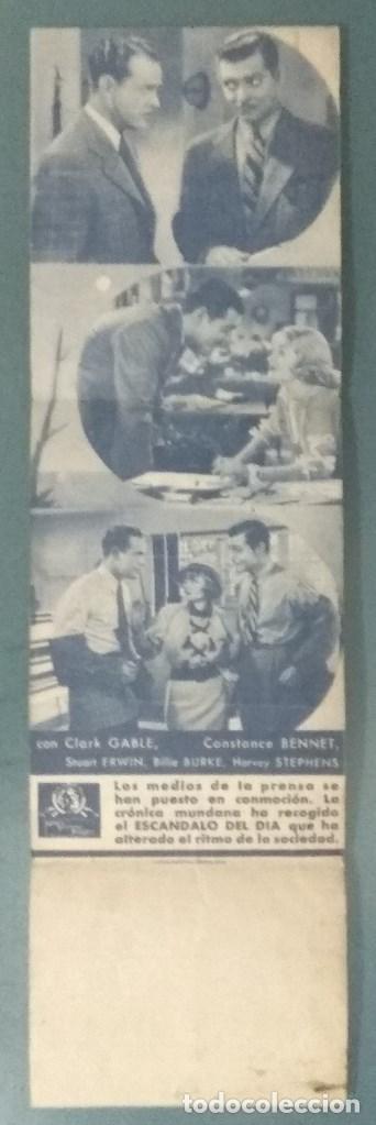 Cine: EL ESCANDALO DEL DIA. PROGRAMA DE MANO DESPLEGABLE. - Foto 3