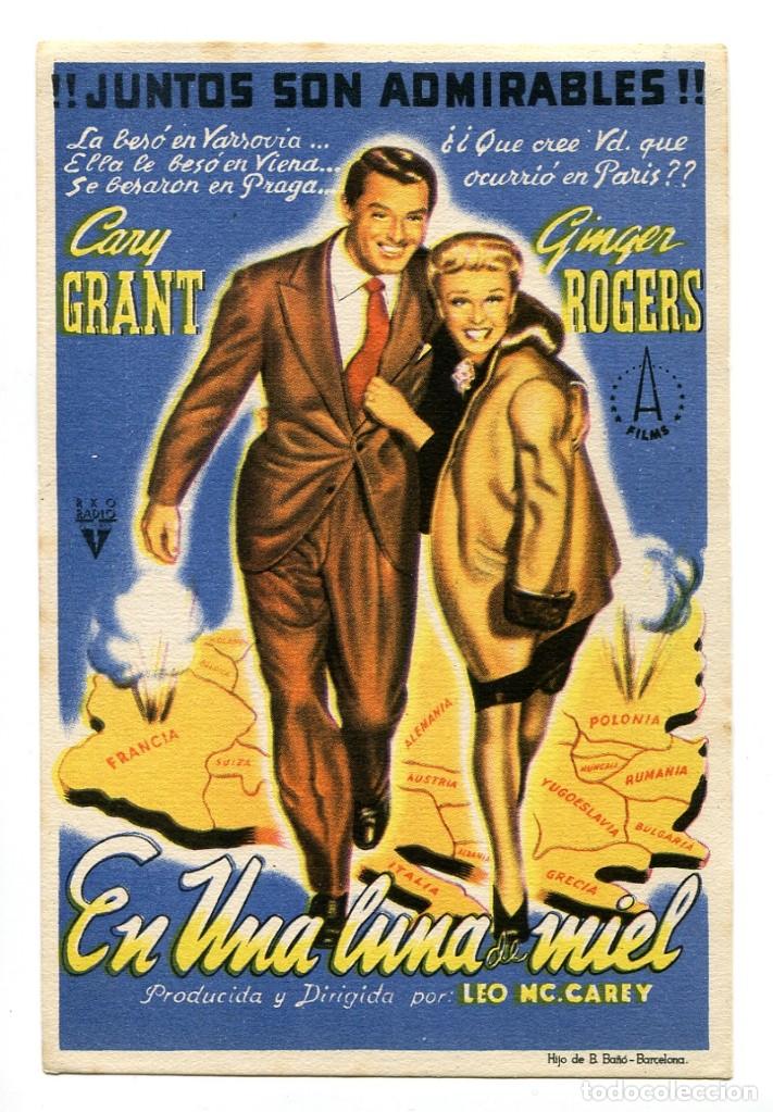 Cine: EN UNA LUNA DE MIEL, con Cary Grant. S/I.