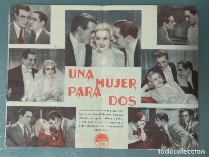 Cine: UNA MUJER PARA DOS  1935 - PROGRAMA DE MANO DOBLE - Foto 1