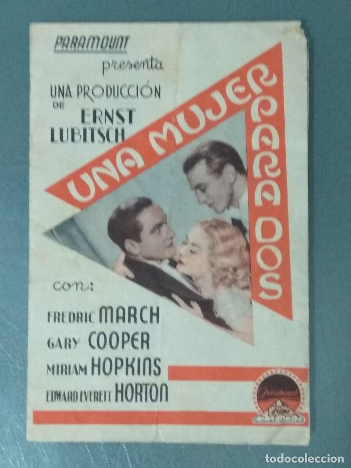 Cine: UNA MUJER PARA DOS  1935 - PROGRAMA DE MANO DOBLE - Foto 3