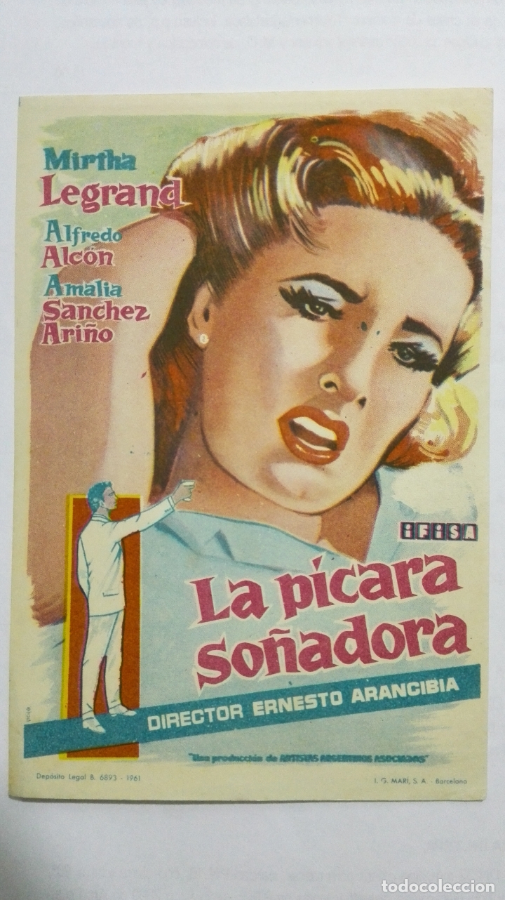 Cine: FOLLETO DE CINE, LA PICARA SO&Ntilde;ADORA, A&Ntilde;OS 60, SIN PUBLICIDAD