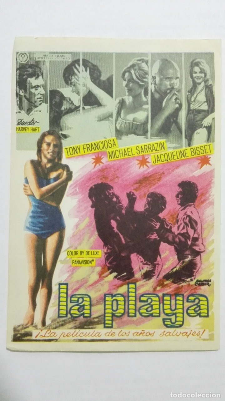 Cine: FOLLETO DE CINE, LA PLAYA, A&Ntilde;OS 60, SIN PUBLICIDAD