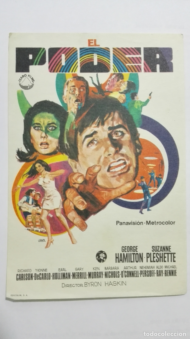 Cine: FOLLETO DE CINE, EL PODER, A&Ntilde;OS 60, SIN PUBLICIDAD - Foto 1