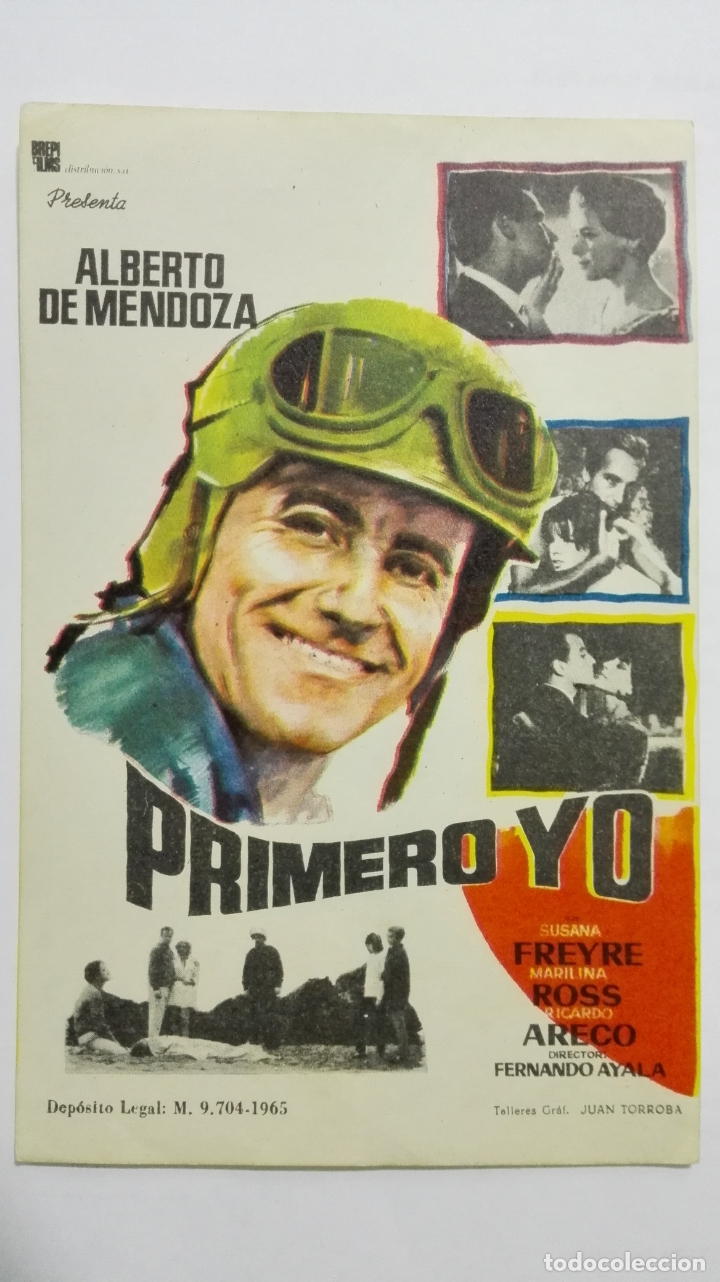 Folhetos de m&atilde;o de filmes antigos de cinema: FOLLETO DE CINE, PRIMERO YO, A&Ntilde;OS 60, SIN PUBLICIDAD