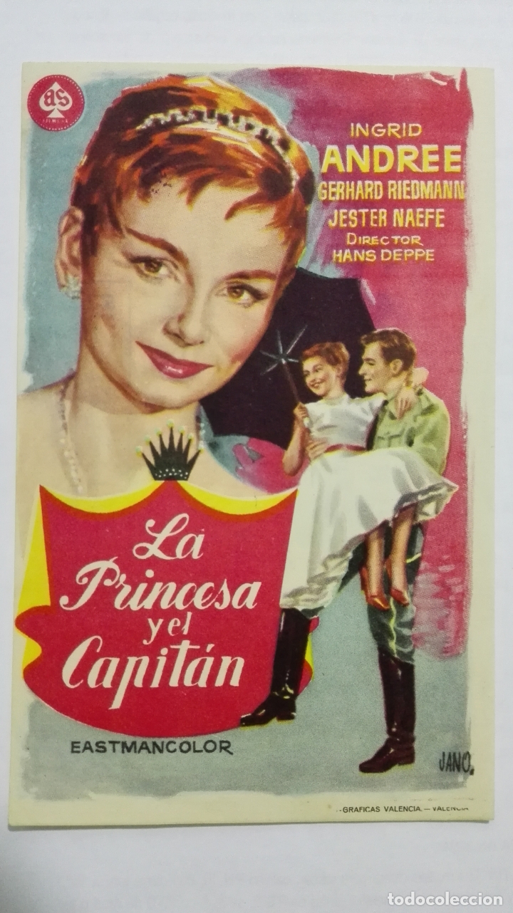 Folhetos de m&atilde;o de filmes antigos de cinema: FOLLETO DE CINE, LA PRINCESA Y EL CAPITAN, A&Ntilde;OS 60, SIN PUBLICIDAD