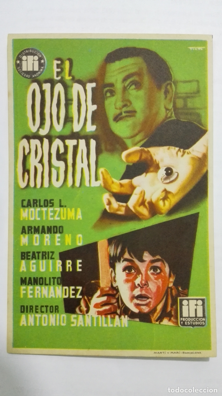 Folhetos de m&atilde;o de filmes antigos de cinema: FOLLETO DE CINE, EL OJO DE CRISTAL, A&Ntilde;OS 60, SIN PUBLICIDAD