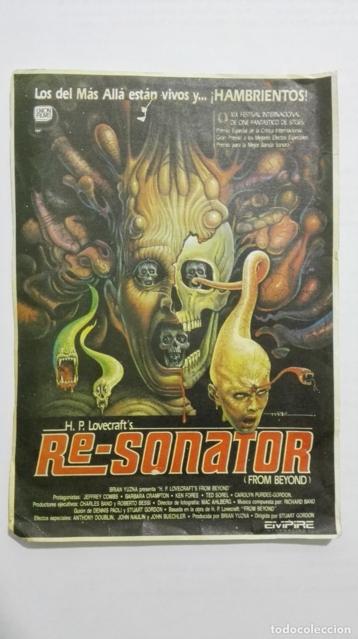  Flyers Publicitaires de films Anciens: FOLLETO DE CINE, RE-SONATOR, A&Ntilde;OS 60, SIN PUBLICIDAD