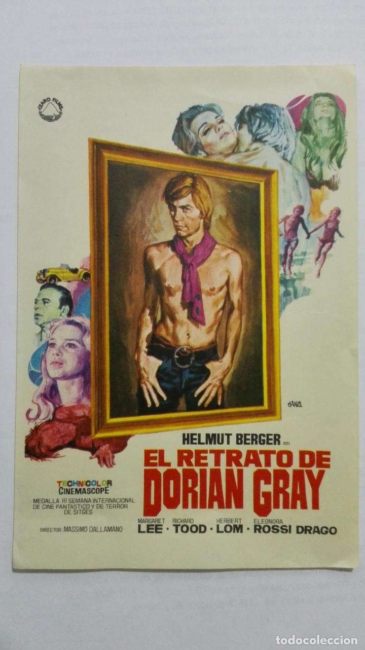  Flyers Publicitaires de films Anciens: FOLLETO DE CINE, EL RETRATO DE DORIAN GRAY, A&Ntilde;OS 60, SIN PUBLICIDAD