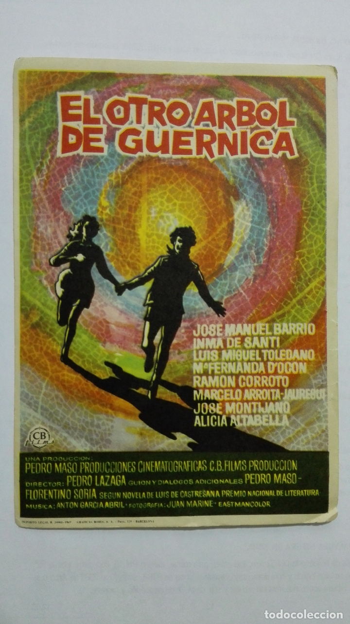  Flyers Publicitaires de films Anciens: FOLLETO DE CINE, EL OTRO ARBOL DE GUERNICA, A&Ntilde;OS 60, SIN PUBLICIDAD