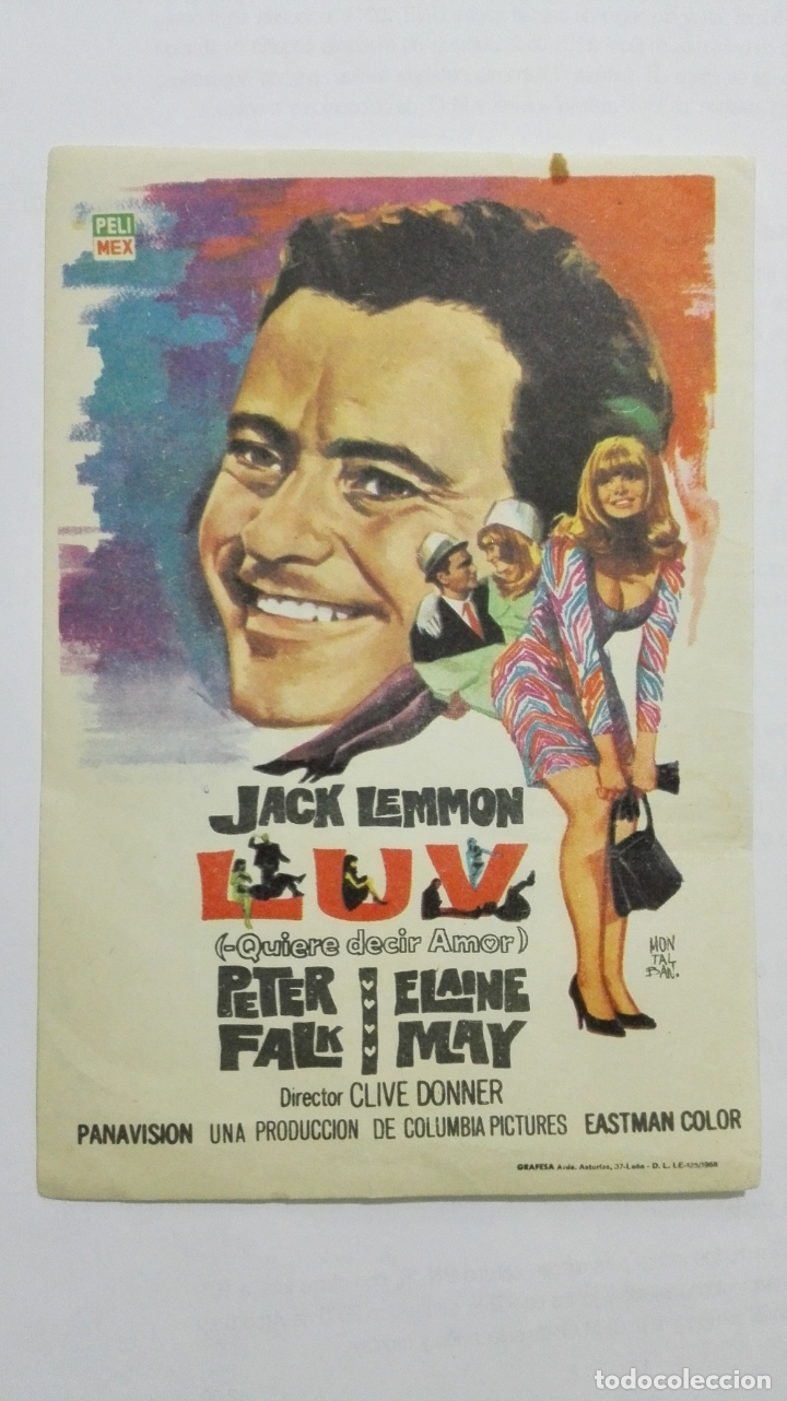  Flyers Publicitaires de films Anciens: FOLLETO DE CINE, L U V, QUIERE DECIR AMOR, A&Ntilde;OS 60, SIN PUBLICIDAD