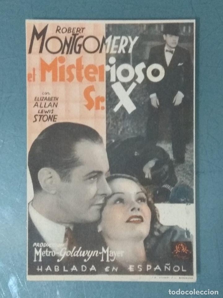 Cine: EL MISTERIOSO SR. X - 1944 - TARJETA PROGRAMA - Foto 1