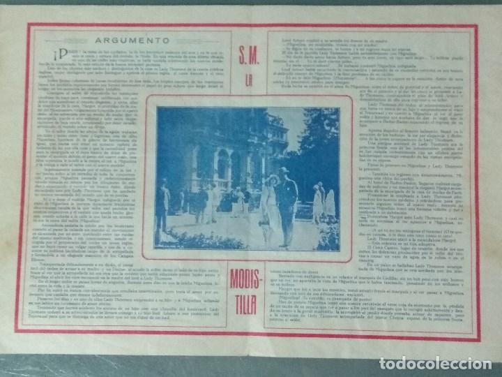 Cine: S.M. LA MODISTA - 1928 - PROGRAMA DOBLE DE MANO. FORMATO GRANDE. - Foto 4