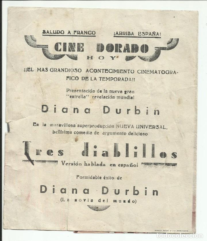 Cine: Programa Original Doble grande Tres Diablillos - DIANA DURBIN - Foto 3