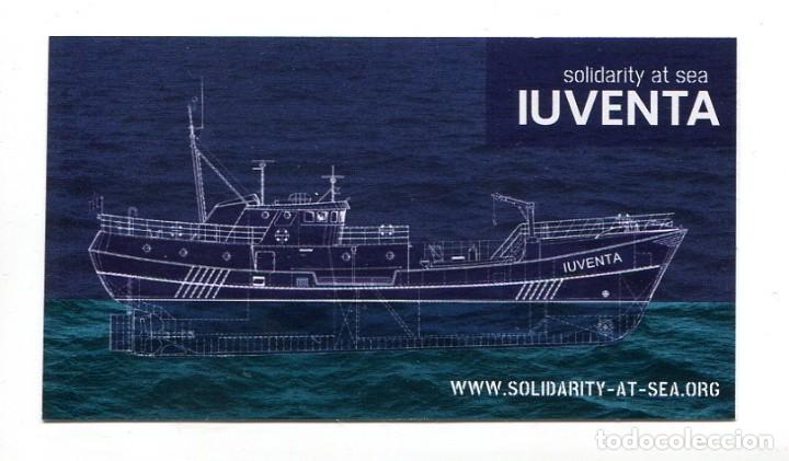 Cine: IUVENTA (SOLIDARIDAD EN EL MAR). PEGATINA 5 X 9 cms... - Foto 1