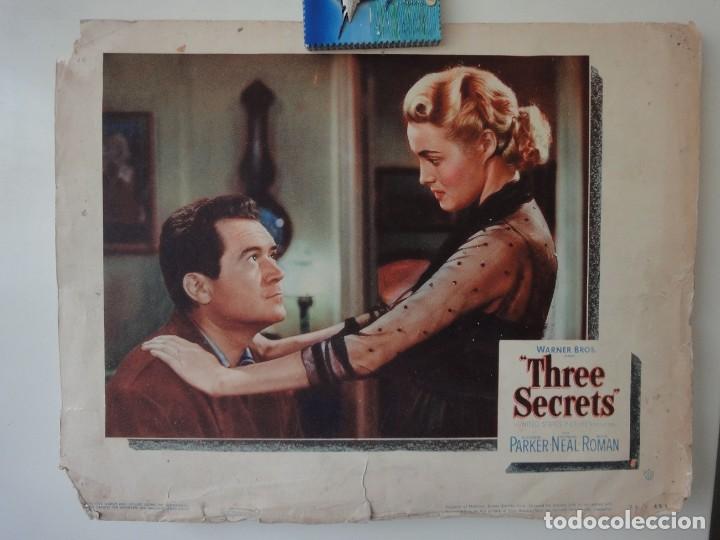  Flyers Publicitaires de films Anciens: Cartel Original Three Secrets Eleanor Parker Patricia Neal Ruth Roman Robert Wise Warner Bros 1950