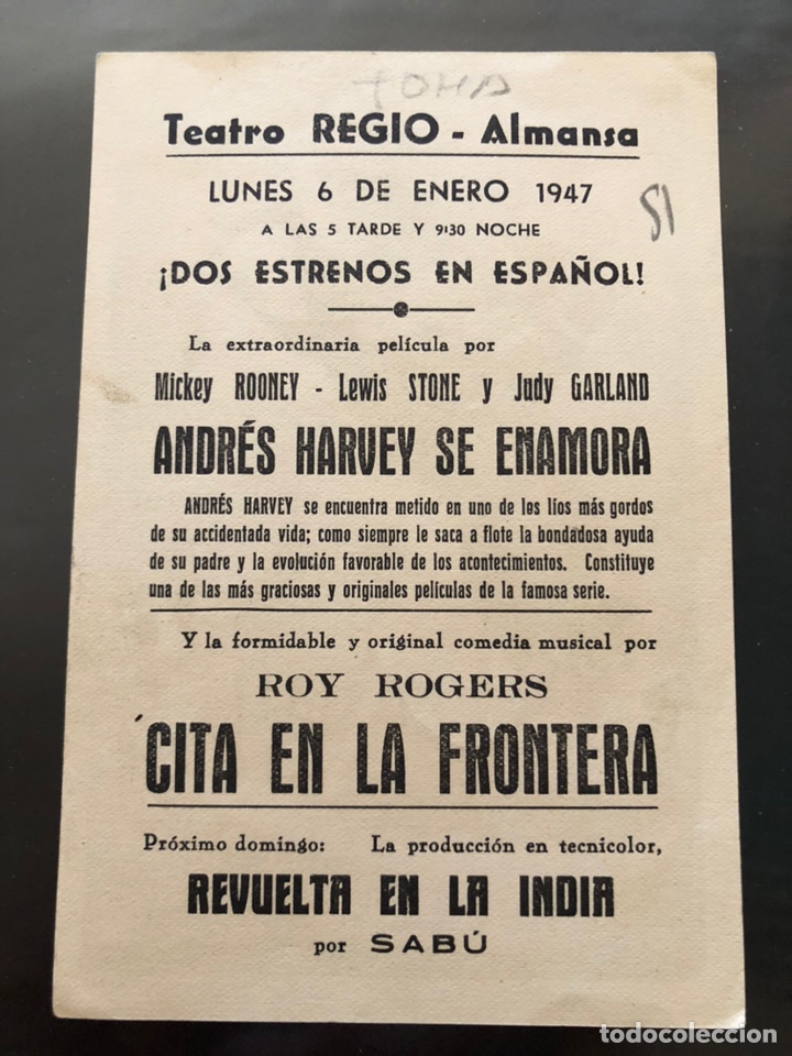 Cine: Programa u films cita en la frontera.roy rogers - Foto 2