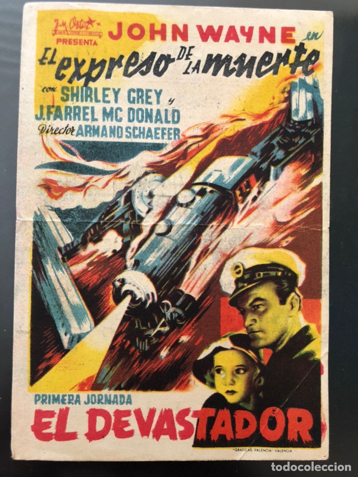 Cine: Programa el expreso de la muerte.john wayne.primera jornada el devastador - Foto 1